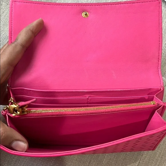 Bottega Venetta Pink wallet (chain for reference only) - Picture 6 of 8